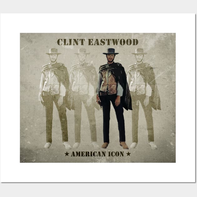 Clint Eastwood - American Icons Wall Art by PLAYDIGITAL2020